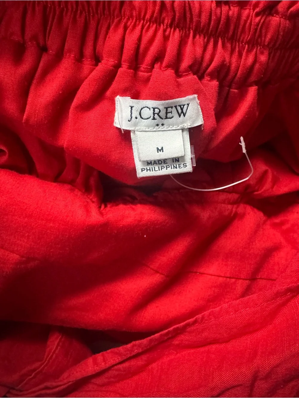 J.Crew Red Linen Blend Tie-Back Mini Dress Size Medium Spring Wedding Guest - Picture 4 of 6